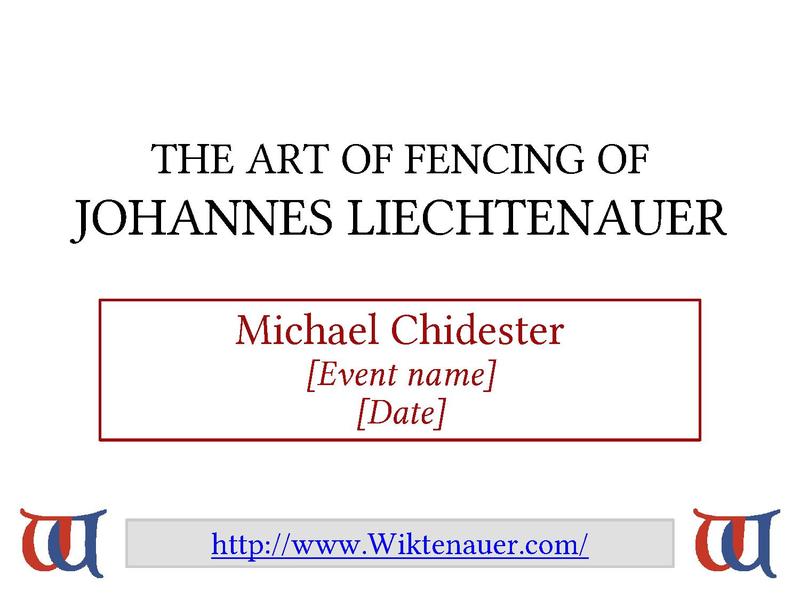 The Art of Fencing of Johannes Liechtenauer slides (09-2016).pdf