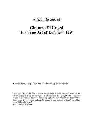 DiGraſsi his true Arte of Defence (Giacomo di Grassi) 1594.pdf