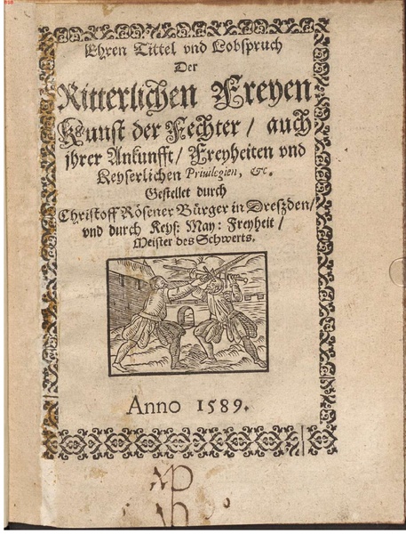 File:Ehrentitel und Lopspruch der Fechtkunst (Christoff Rösener) 1589.pdf