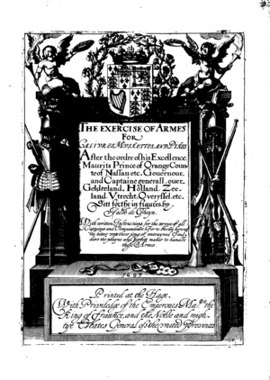 Wapenhandelinghe van Roers Musquetten ende Spiessen de Gheyn English Title 1607.png
