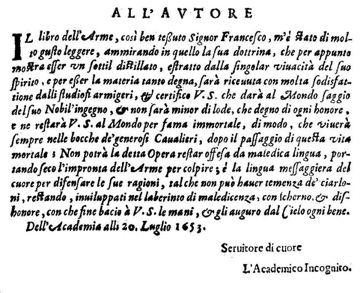File:L’arte di ben maneggiare la spada (Francesco Fernando Alfieri) 1653.pdf