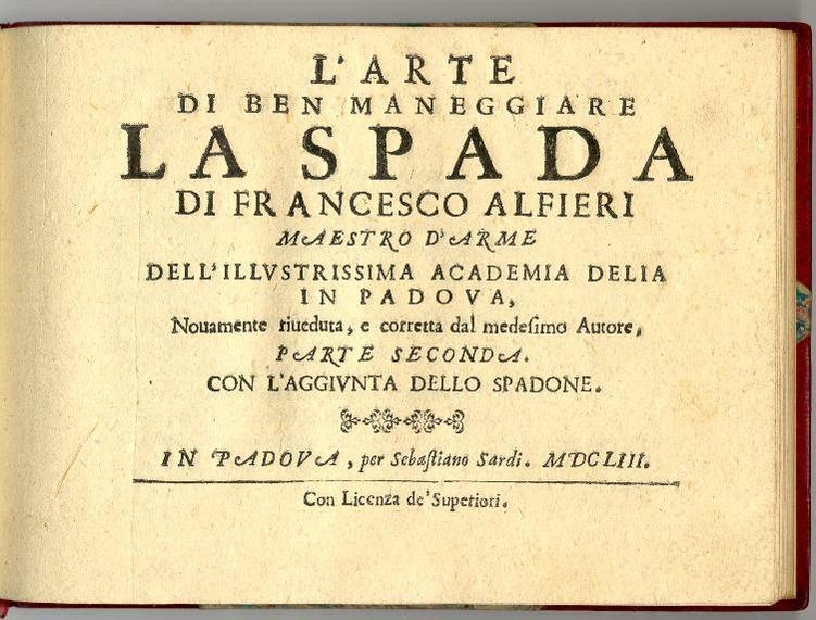 File:L’arte di ben maneggiare la spada (Francesco Fernando Alfieri) 1653.pdf